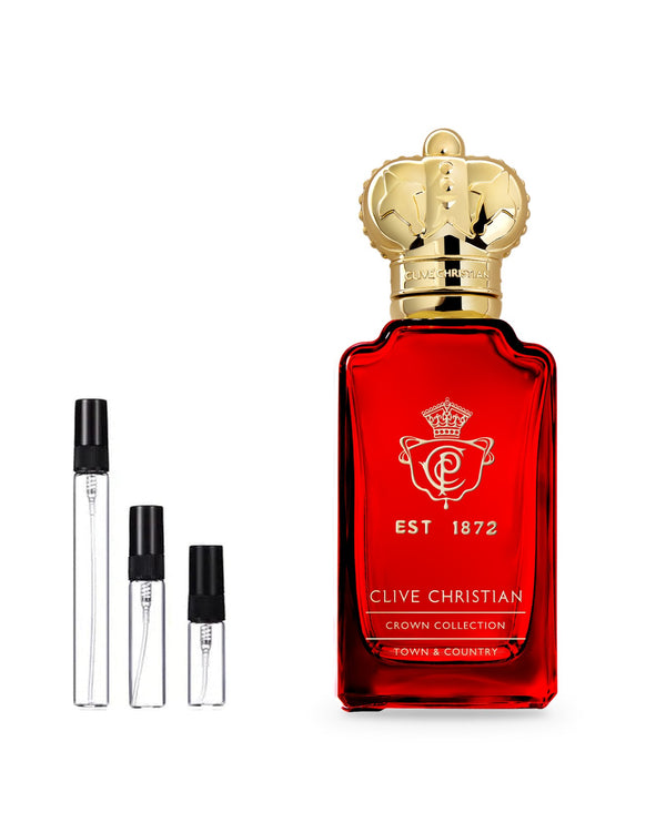 Clive Christian Town & Country sample – decant in glazen sprayflesje (2, 5 of 10 ml)