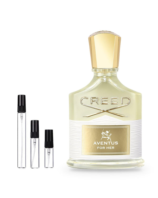 Creed Aventus For Her sample – decant in glazen sprayflesje (2, 5 of 10 ml)