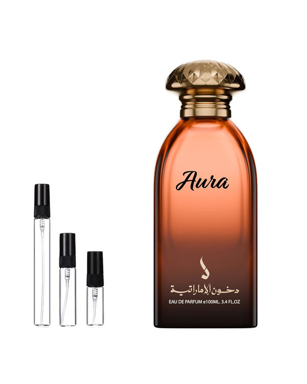 Dkhoon Emirates Aura sample – decant in glazen sprayflesje (2, 5 of 10 ml)