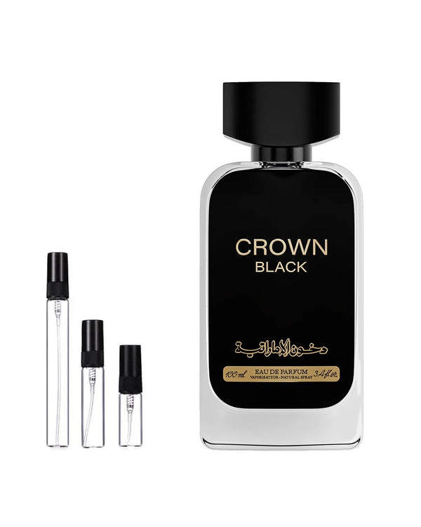 Dkhoon Emirates Crown Black sample – decant in glazen sprayflesje (2, 5 of 10 ml)
