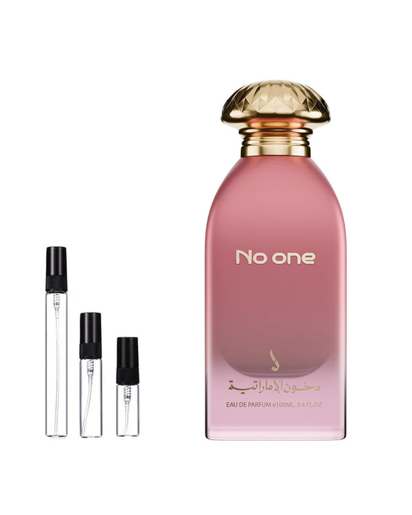 Dkhoon Emirates No One sample – decant in glazen sprayflesje (2, 5 of 10 ml)