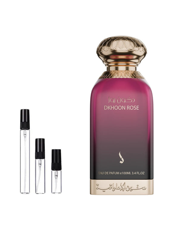Dkhoon Emirates Rose sample – decant in glazen sprayflesje (2, 5 of 10 ml)