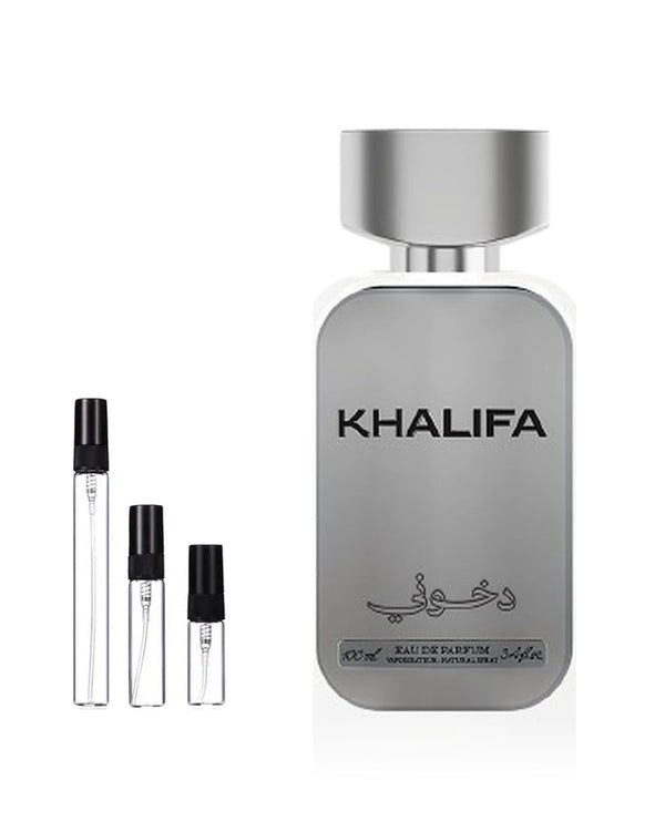 Dkhoon Emirates Sheikh Khalifa sample – decant in glazen sprayflesje (2, 5 of 10 ml)