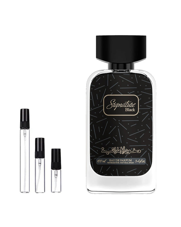 Dkhoon Emirates Signature Black sample – decant in glazen sprayflesje (2, 5 of 10 ml)