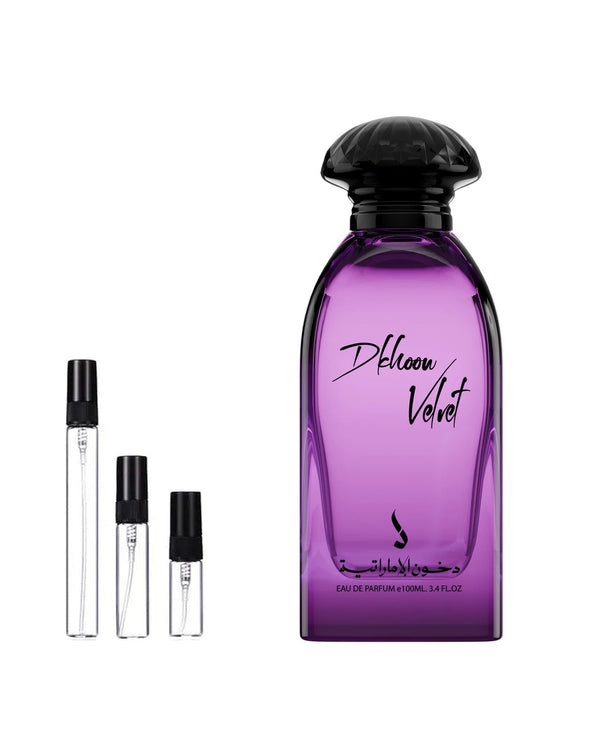Dkhoon Emirates Velvet sample – decant in glazen sprayflesje (2, 5 of 10 ml)
