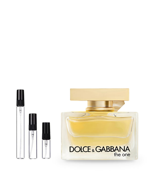 Dolce & Gabbana The One sample – decant in glazen sprayflesje (2, 5 of 10 ml)
