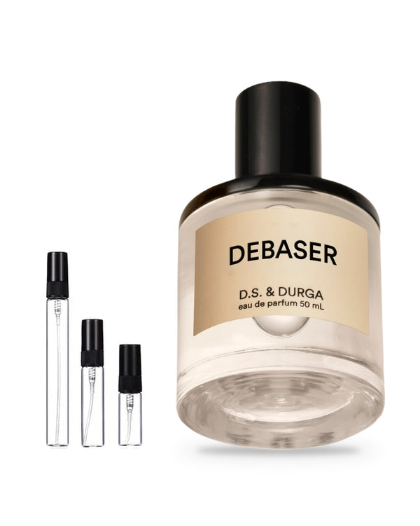 D.S. & Durga Debaser sample – decant in glazen sprayflesje (2, 5 of 10 ml)