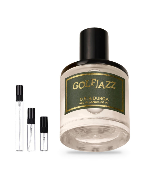 D.S. & Durga Golfjazz sample – decant in glazen sprayflesje (2, 5 of 10 ml)