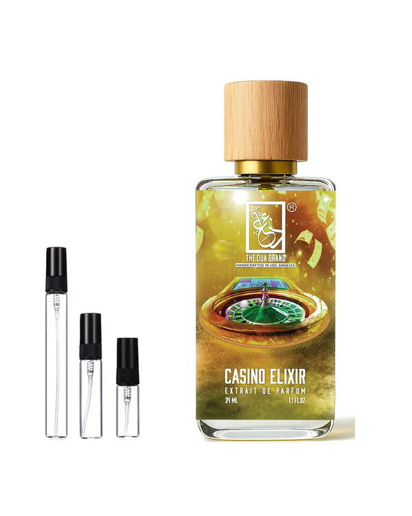 Dua Fragrances Dua Casino Elixir Extrait sample – decant in glazen sprayflesje (2, 5 of 10 ml)