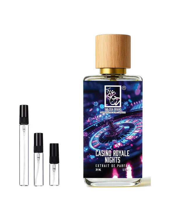 Dua Fragrances Dua Casino Royale Nights Extrait sample – decant in glazen sprayflesje (2, 5 of 10 ml)
