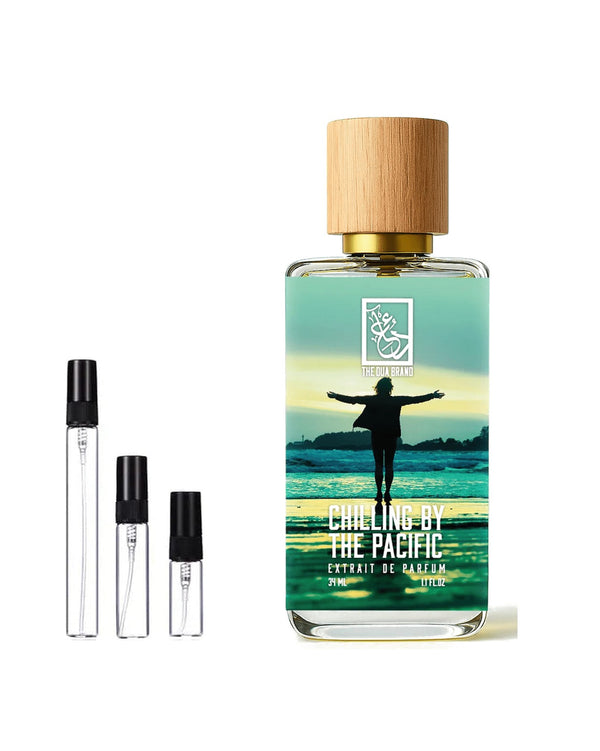 Dua Fragrances Dua Chilling By The Pacific Extrait sample – decant in glazen sprayflesje (2, 5 of 10 ml)