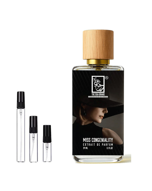 Dua Fragrances Dua Miss Congeniality Extrait sample – decant in glazen sprayflesje (2, 5 of 10 ml)