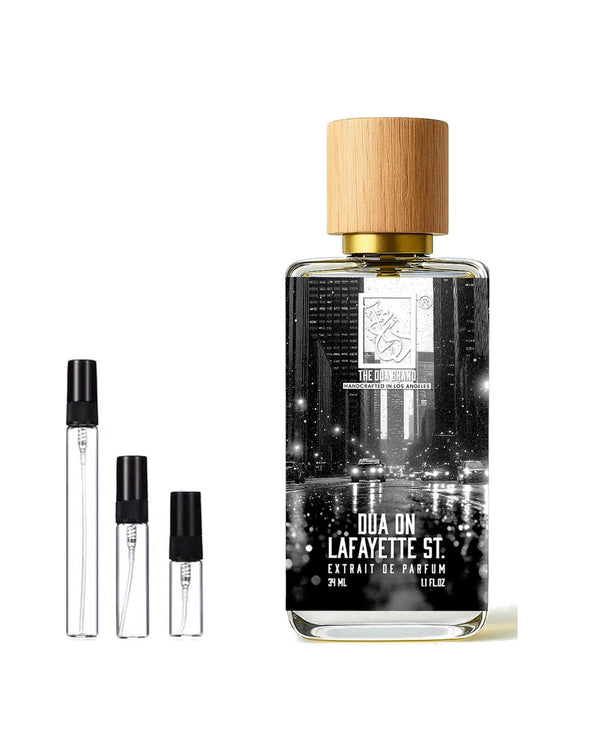 Dua Fragrances Dua on Lafayette St. Extrait sample – decant in glazen sprayflesje (2, 5 of 10 ml)