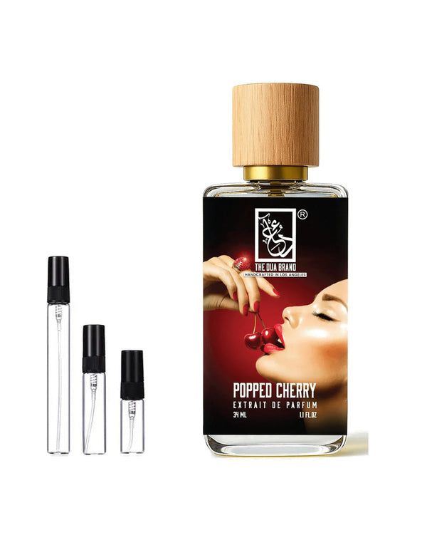 Dua Fragrances Dua Popped Cherry Extrait sample – decant in glazen sprayflesje (2, 5 of 10 ml)