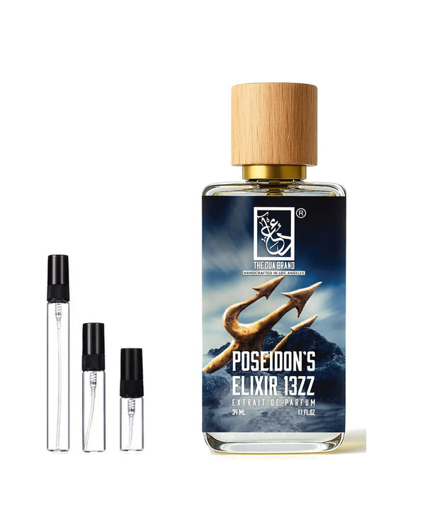 Dua Fragrances Dua Poseidon's Elixir 13ZZ Extrait sample – decant in glazen sprayflesje (2, 5 of 10 ml)