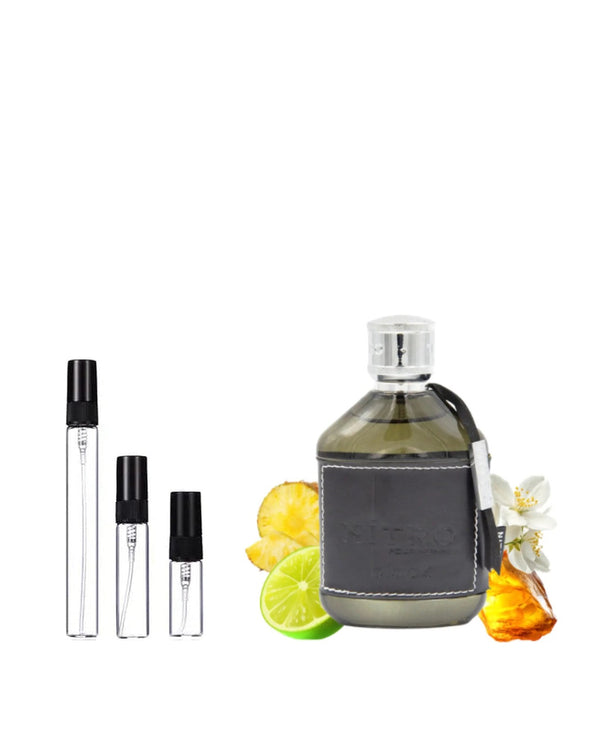 Dumont Nitro Black sample – decant in glazen sprayflesje (2, 5 of 10 ml)