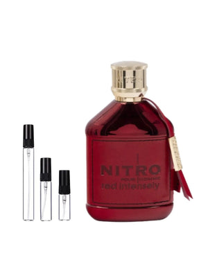 Dumont Nitro Red Intensely sample – decant in glazen sprayflesje (2, 5 of 10 ml)