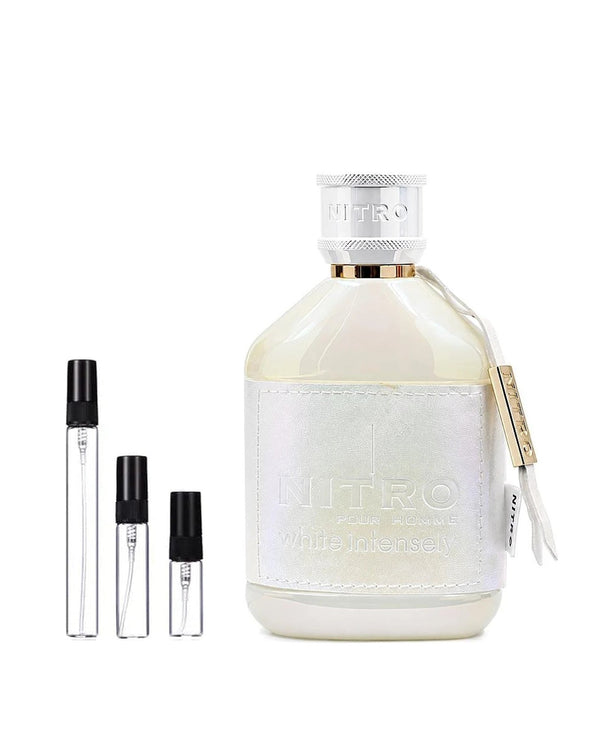 Dumont Nitro White Intensely sample – decant in glazen sprayflesje (2, 5 of 10 ml)