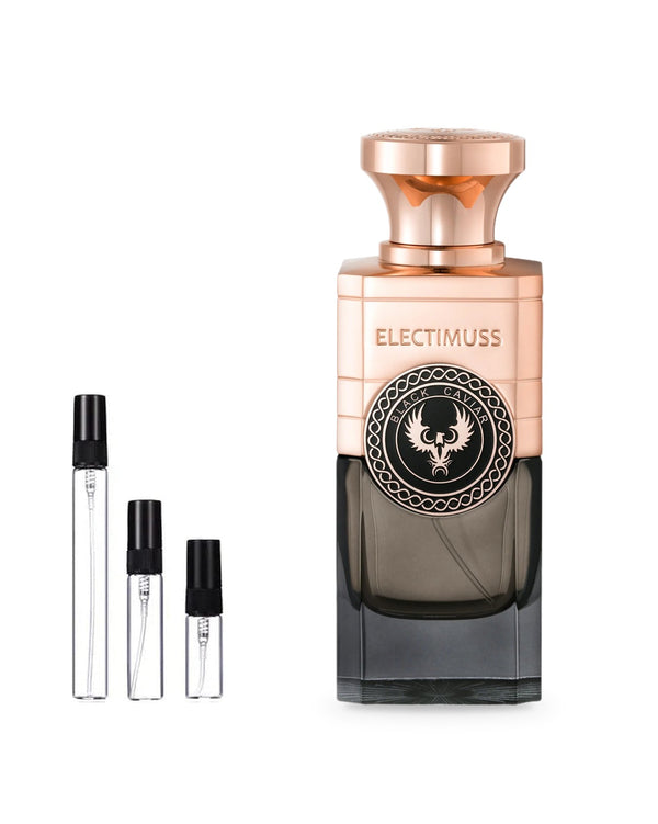 Electimuss Black Caviar sample – decant in glazen sprayflesje (2, 5 of 10 ml)