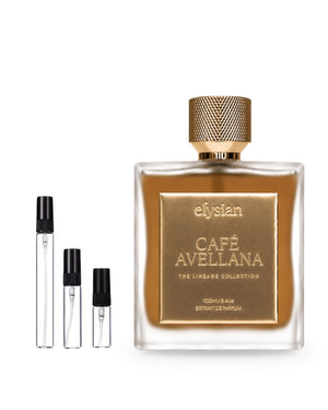Elysian Cafe Avellana sample – decant in glazen sprayflesje (2, 5 of 10 ml)