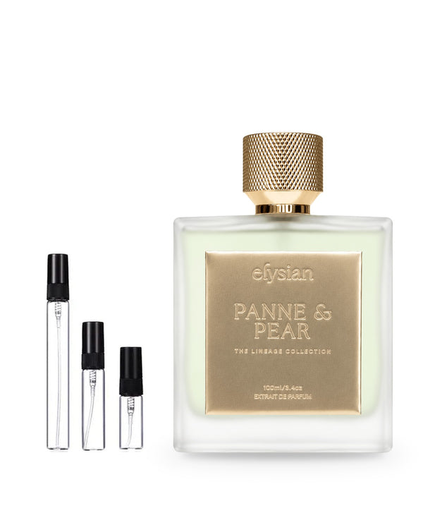 Elysian Panne & Pear sample – decant in glazen sprayflesje (2, 5 of 10 ml)