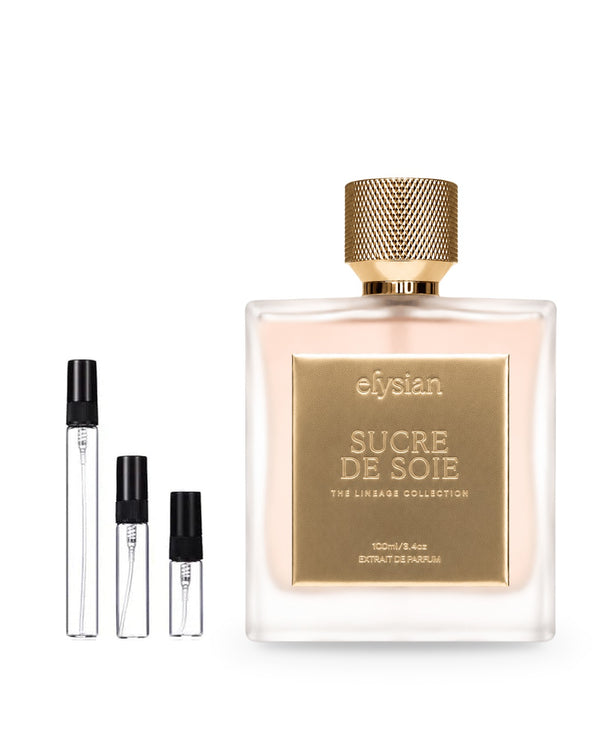 Elysian Sucre De Soie sample – decant in glazen sprayflesje (2, 5 of 10 ml)