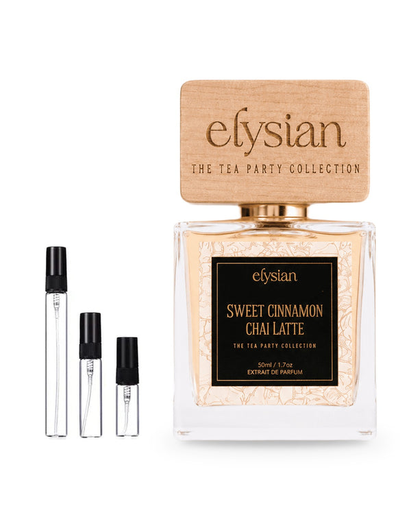 Elysian Sweet Cinnamon Chai Latte sample – decant in glazen sprayflesje (2, 5 of 10 ml)