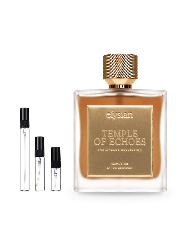 Elysian Temple of Echoes sample – decant in glazen sprayflesje (2, 5 of 10 ml)