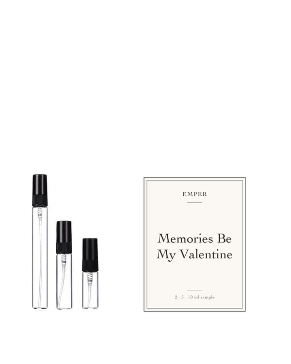Emper Memories Be My Valentine sample – decant in glazen sprayflesje (2, 5 of 10 ml)
