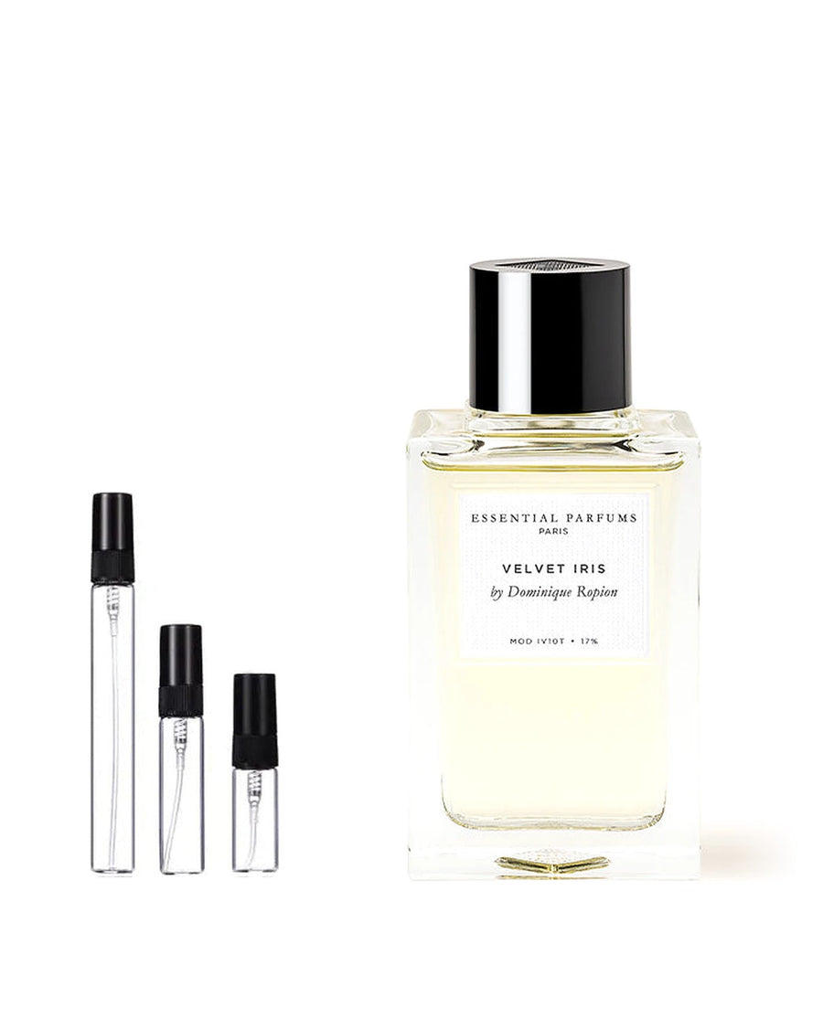 Essential Parfums Velvet Iris sample – decant in glazen sprayflesje (2, 5 of 10 ml)