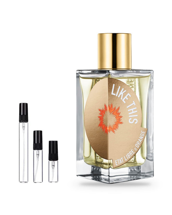 Etat Libre d'Orange Like This sample – decant in glazen sprayflesje (2, 5 of 10 ml)