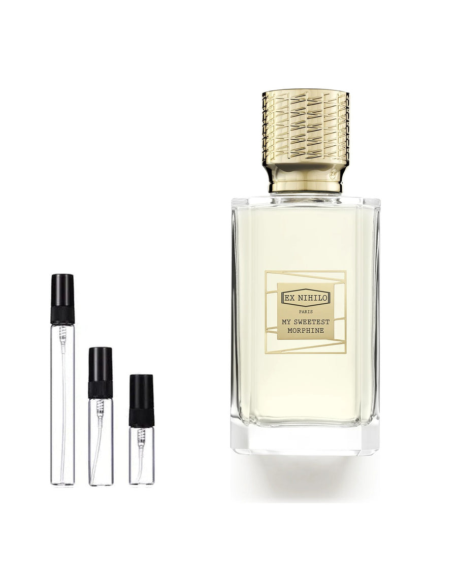 Ex Nihilo My Sweetest Morphine sample – decant in glazen sprayflesje (2, 5 of 10 ml)