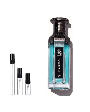 Faan Amjad Coral sample – decant in glazen sprayflesje (2, 5 of 10 ml)