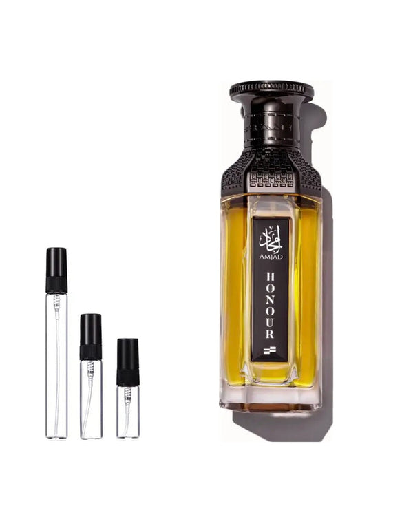 Faan Amjad Honour sample – decant in glazen sprayflesje (2, 5 of 10 ml)