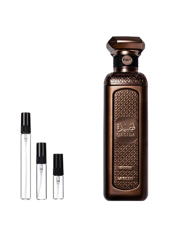 Faan Qasida Dunes sample – decant in glazen sprayflesje (2, 5 of 10 ml)