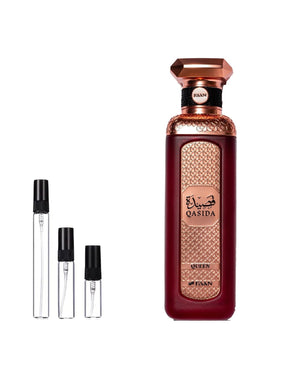 Faan Qasida Queen sample – decant in glazen sprayflesje (2, 5 of 10 ml)