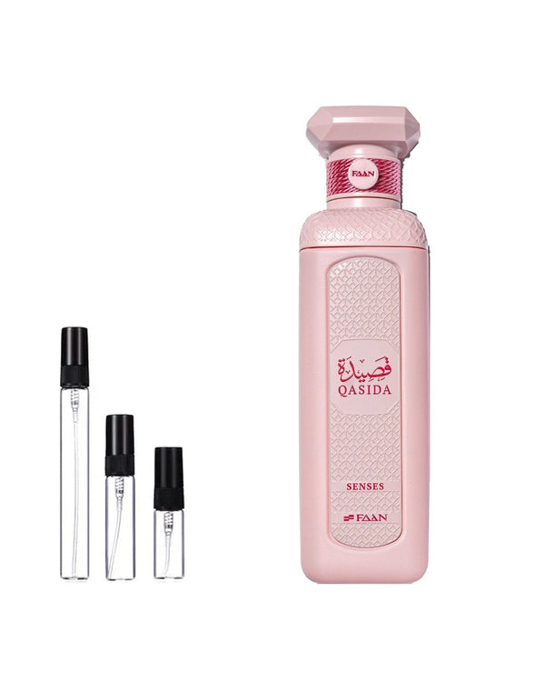Faan Qasida Senses sample – decant in glazen sprayflesje (2, 5 of 10 ml)