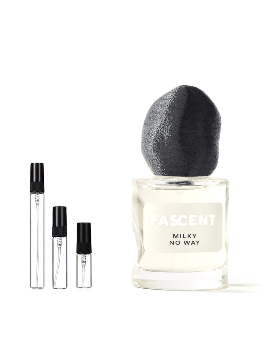 Fascent Milky No Way sample – decant in glazen sprayflesje (2, 5 of 10 ml)