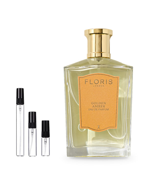 Floris Golden Amber sample – decant in glazen sprayflesje (2, 5 of 10 ml)