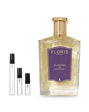 Floris Platinum 22 sample – decant in glazen sprayflesje (2, 5 of 10 ml)