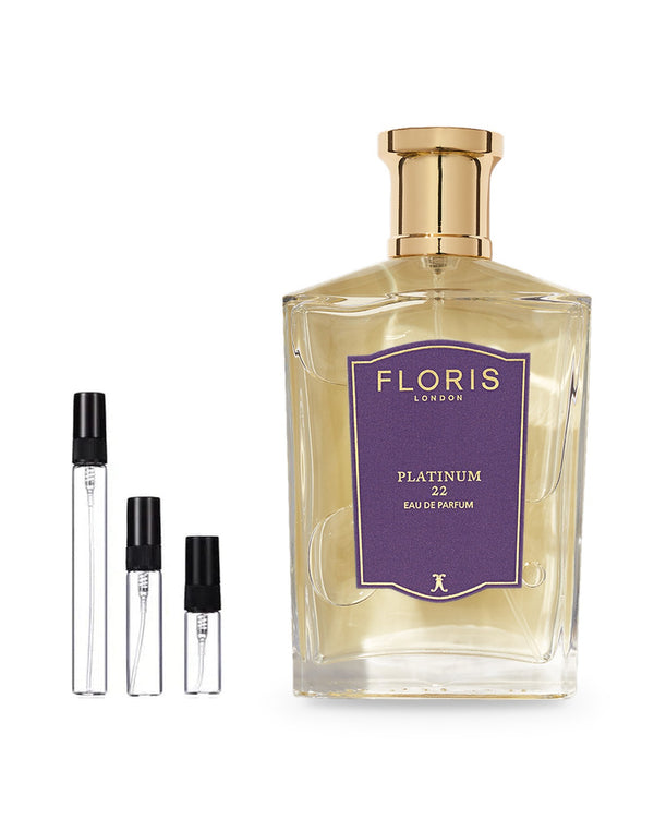 Floris Platinum 22 sample – decant in glazen sprayflesje (2, 5 of 10 ml)