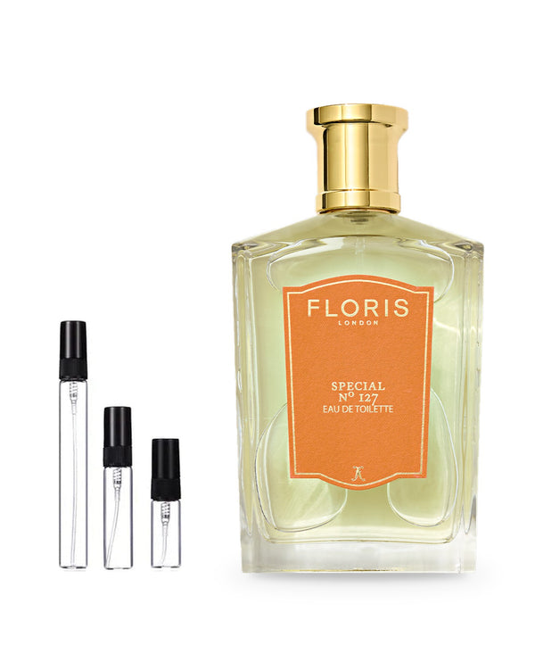 Floris Special No. 127 sample – decant in glazen sprayflesje (2, 5 of 10 ml)