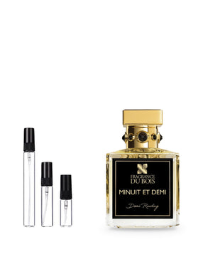 Fragrance Du Bois Minuit et Demi sample – decant in glazen sprayflesje (2, 5 of 10 ml)
