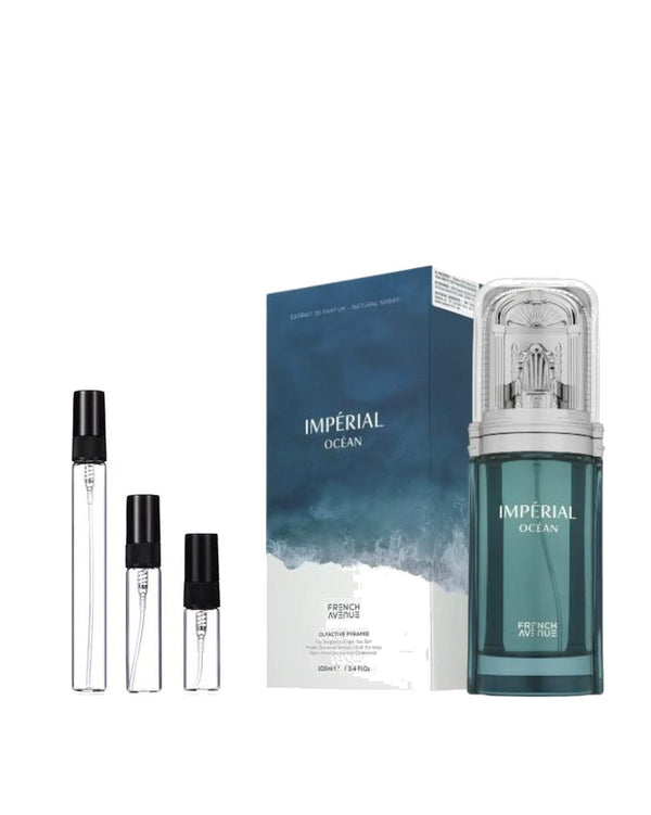 French Avenue Imperial Ocean sample – decant in glazen sprayflesje (2, 5 of 10 ml)
