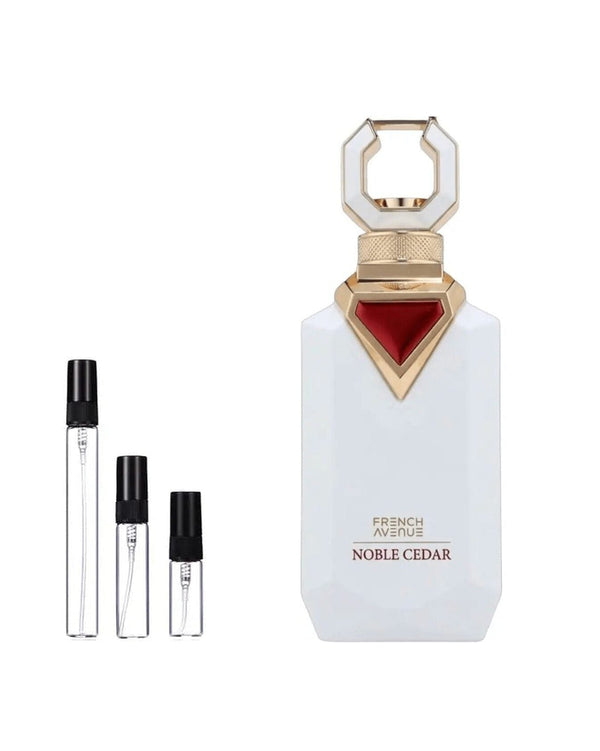 French Avenue Noble Cedar sample – decant in glazen sprayflesje (2, 5 of 10 ml)
