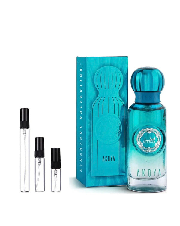 Gissah Akoya sample – decant in glazen sprayflesje (2, 5 of 10 ml)