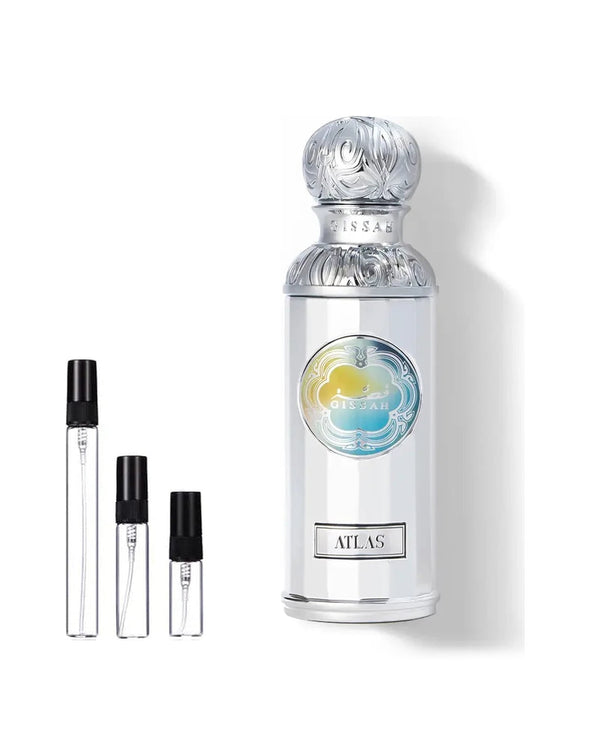 Gissah Atlas sample – decant in glazen sprayflesje (2, 5 of 10 ml)