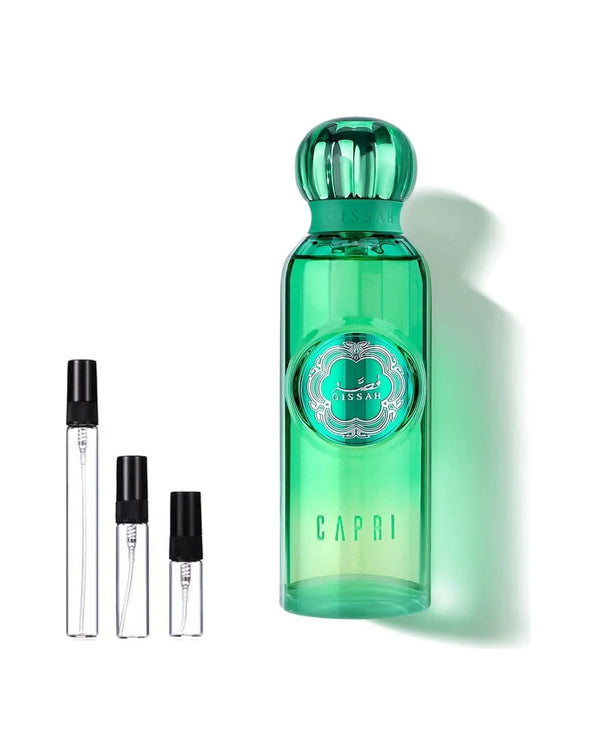 Gissah Capri sample – decant in glazen sprayflesje (2, 5 of 10 ml)