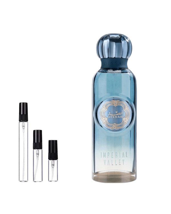 Gissah Imperial Valley sample – decant in glazen sprayflesje (2, 5 of 10 ml)