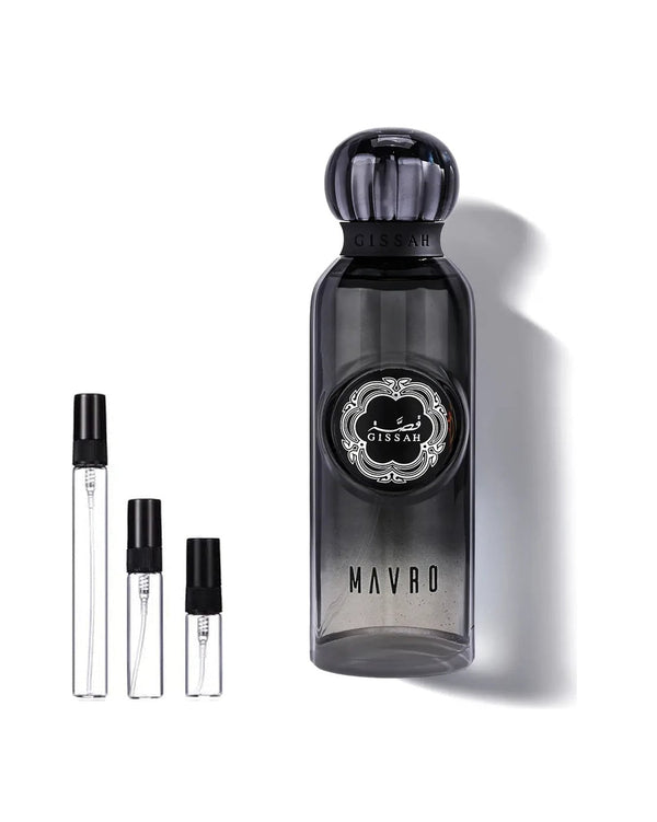 Gissah Mavro sample – decant in glazen sprayflesje (2, 5 of 10 ml)